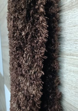 Bufanda marrón con flecos, vintage