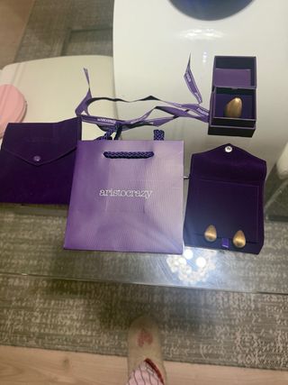 Pendientes y anillo Aristocracy dorados