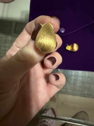 Pendientes y anillo Aristocracy dorados