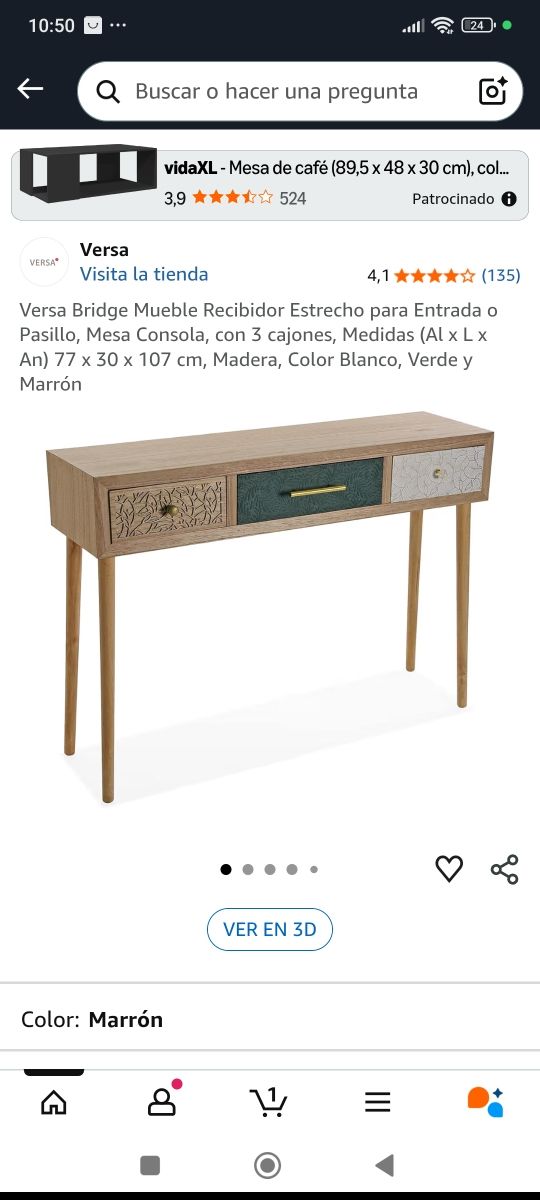 Precioso recibidor de madera nuevo