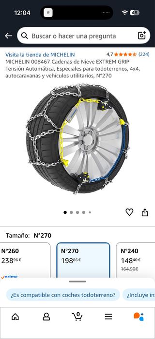 Cadenas Nieve Michelin Extrem Grip N°270