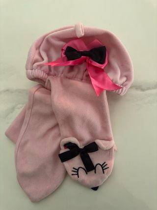 Conjunto Gorro y Bufanda Infantil Rosa