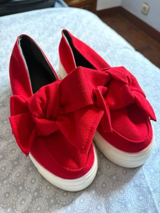 zapatos plataforma rojos T38 shein