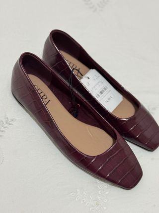 Bailarinas Sfera Talla 37 Cocodrilo Burdeos