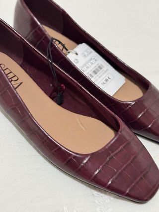 Bailarinas Sfera Talla 37 Cocodrilo Burdeos