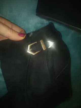 Botines cuña negros talla 37