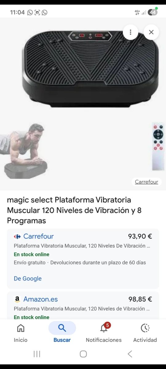 Aparato vibratorio para gimnasia