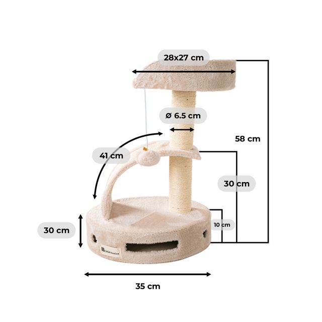 Albero gratta per gatti TATA beige