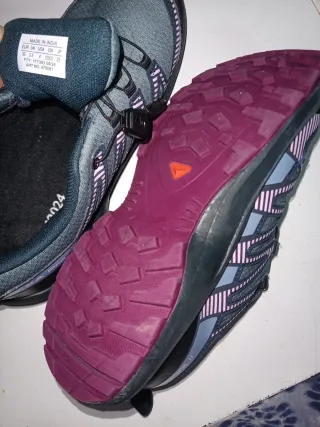 Zapatillas Salomon Gris y Rosa