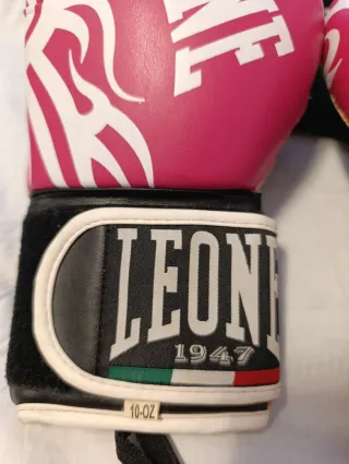 Guantes Boxeo Leone Rosa + Vendas
