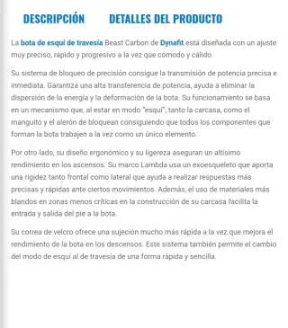 Botas esquí travesía 43