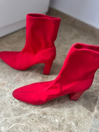 Botines Zara Rojos Talla 40