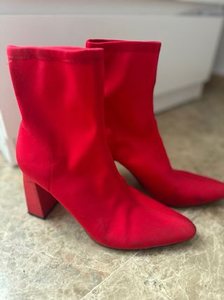Botines Zara Rojos Talla 40