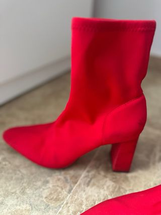 Botines Zara Rojos Talla 40
