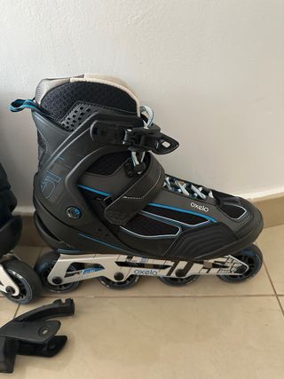 Patines en línea Oxelo negros y azules