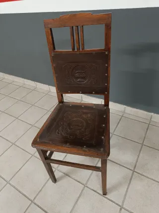 Lote silla y butaca antiguas restauración