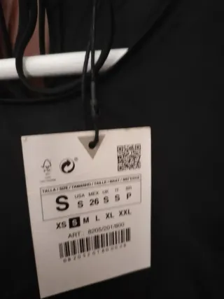 Camisa de fiesta negra brillante Zara