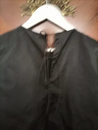 Camisa de fiesta negra brillante Zara