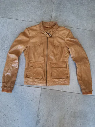 Cadora Biker piel vintage Marrón Mujer Talla S