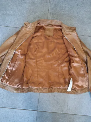 Cadora Biker piel vintage Marrón Mujer Talla S