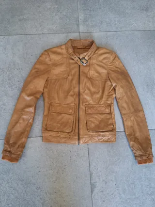 Cadora Biker piel vintage Marrón Mujer Talla S