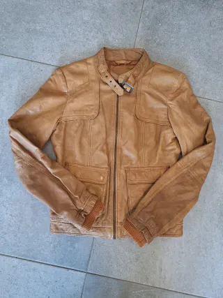 Cadora Biker piel vintage Marrón Mujer Talla S