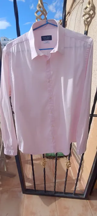 Camisa Zara Man Rosa Talla M