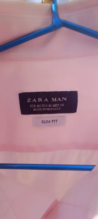 Camisa Zara Man Rosa Talla M