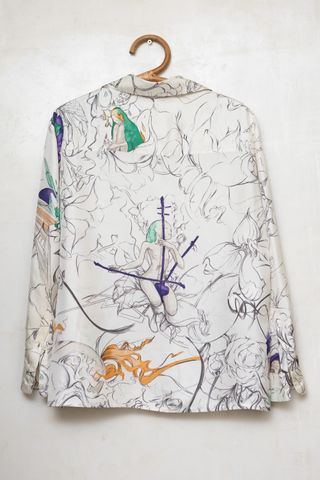 Blusa Prada Estampado Caballos Multicolor