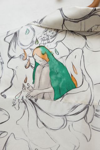 Blusa Prada Estampado Caballos Multicolor