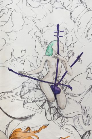 Blusa Prada Estampado Caballos Multicolor