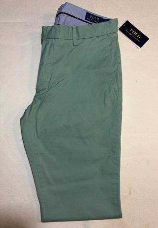 Pantaloni Polo Ralph Lauren Slim Stretch Verdi