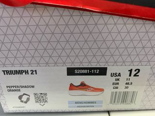Saucony Triumph 21 Uomo Taglia 46.5 Nuove