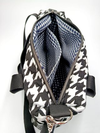 Bolso de mano o de hombro estamapado pata de gallo