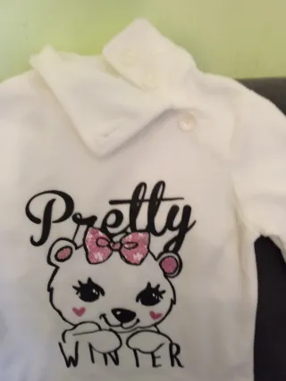 Jersey niña blanco oso Pretty Winter talla 104