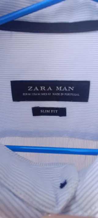 Camisa ZARA MAN azul elegante sport
