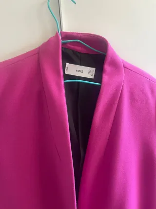 Abrigo Mango Rosa Fucsia Talla XS