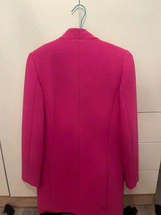Abrigo Mango Rosa Fucsia Talla XS