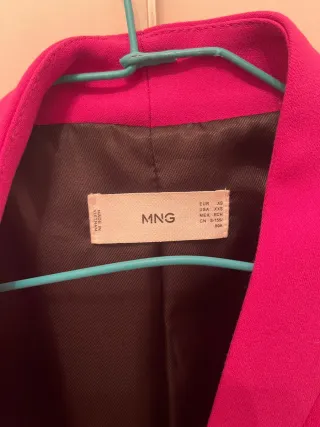 Abrigo Mango Rosa Fucsia Talla XS