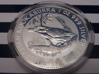 Moneda Plata Pura Kookaburra 1 oz 1992