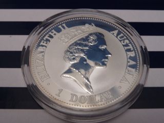 Moneda Plata Pura Kookaburra 1 oz 1992