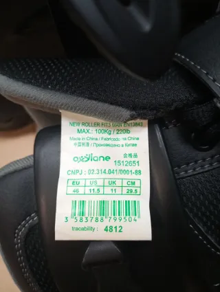 Patines en línea talla 46 negros