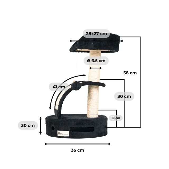 Albero gratta per gatti TATA nero