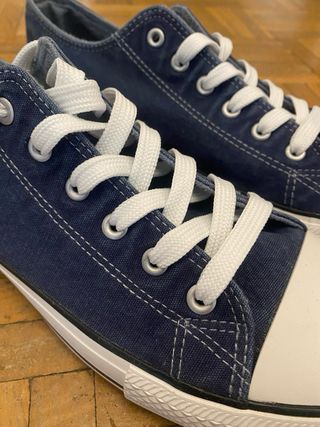 Zapatillas lona azul tipo Converse