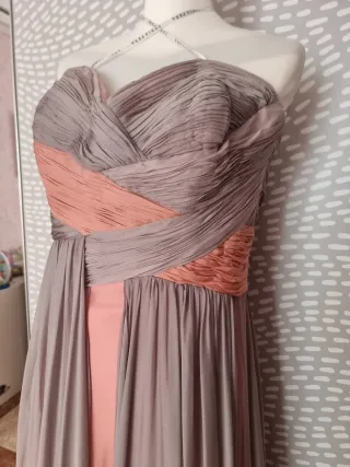 Vestido largo seda vaporoso de Sonia Peña