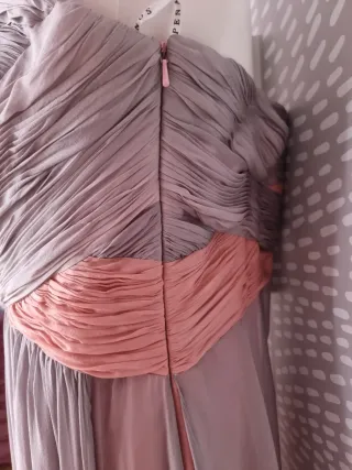 Vestido largo seda vaporoso de Sonia Peña