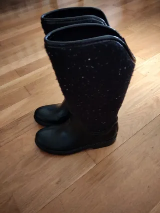 Botas de agua altas goma y tela N°30/31.