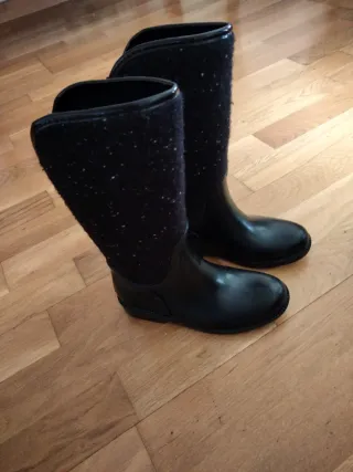 Botas de agua altas goma y tela N°30/31.