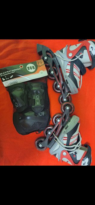 Patines en línea Oxelo y protecciones