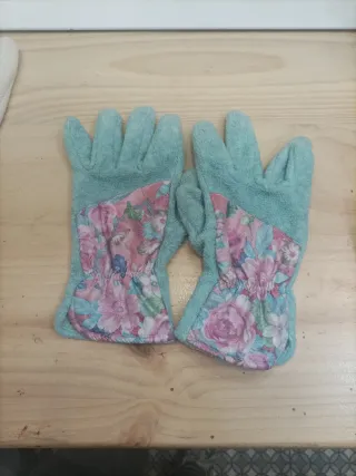 Guantes de esquí florales